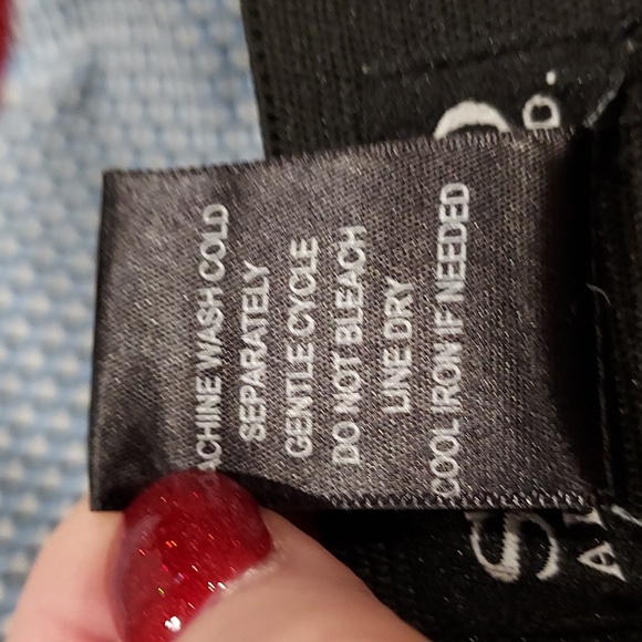 Soho Pull on SLack with Small Blue, White, and Black Geometric Pattern Size Med - Picture 8 of 8